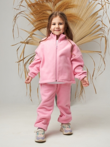 331. Костюм детский (Брюки+Толстовка), розовый, 100% полиэстер, р. 98,104,110,116